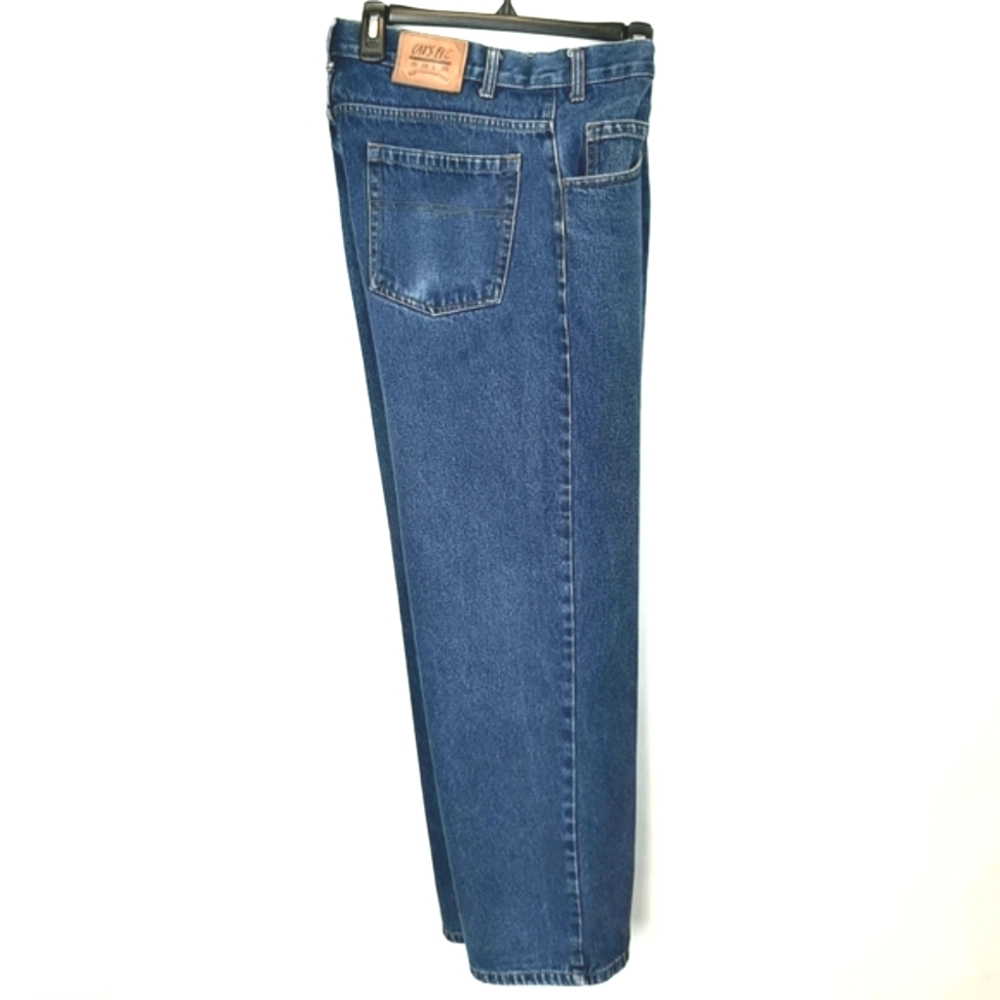 Cat's Eye Mens Straight Leg Denim Jeans Dark Wash Size Classic High Rise 38x30